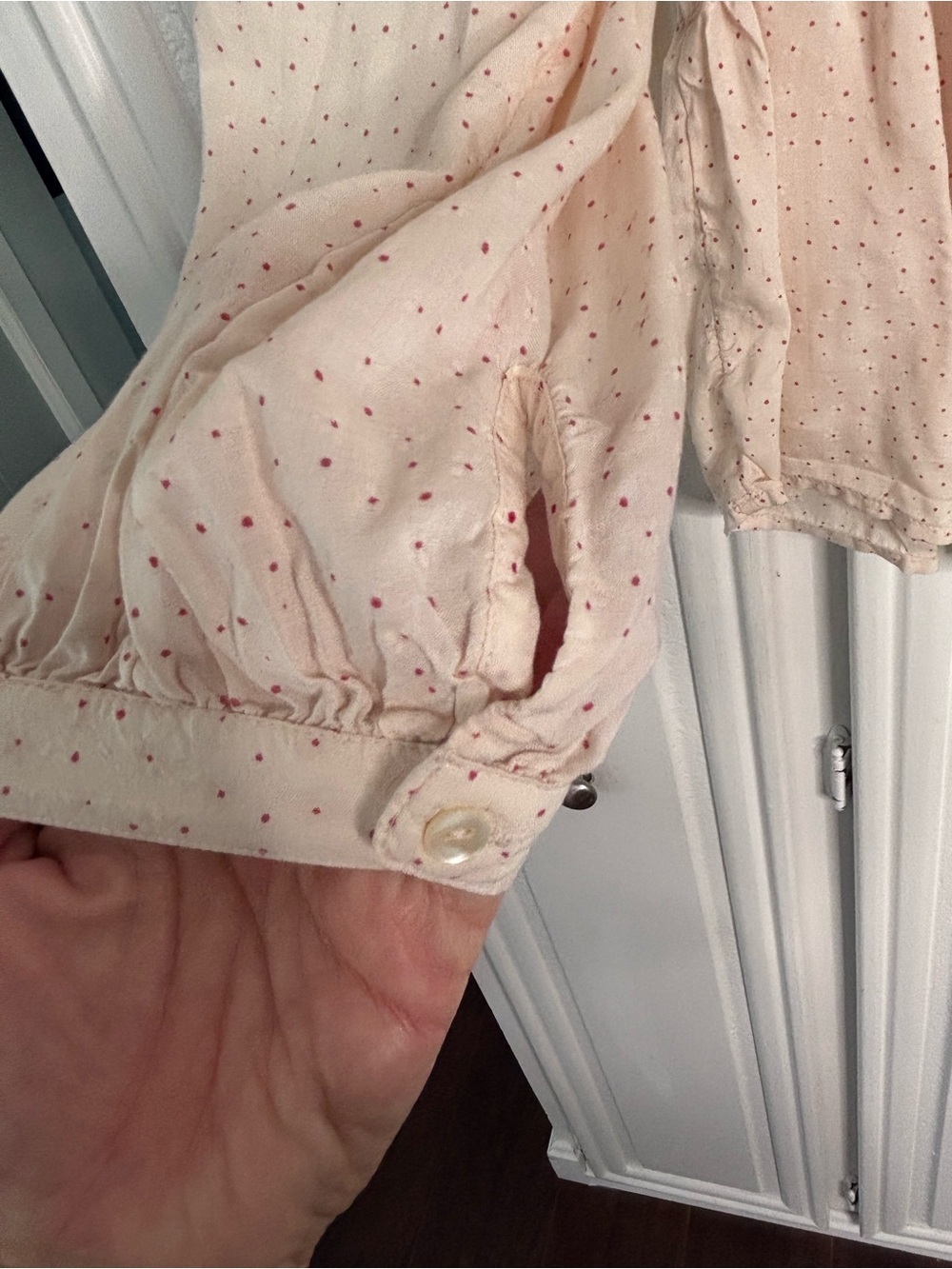 Lucky Brand Pale Pink Tie-Front Peplum Blouse XS - Picture 5 of 8